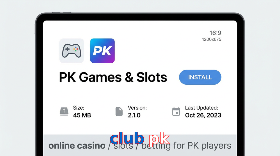 Game list for Club Pk gameapk section